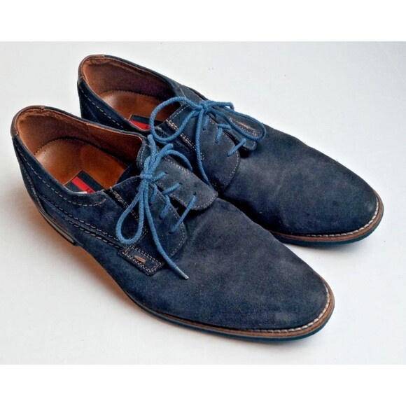 HEL by LLOYD Blue Suede Shoes Mens sz 9 Made in Germany Casual Work - Picture 1 of 14